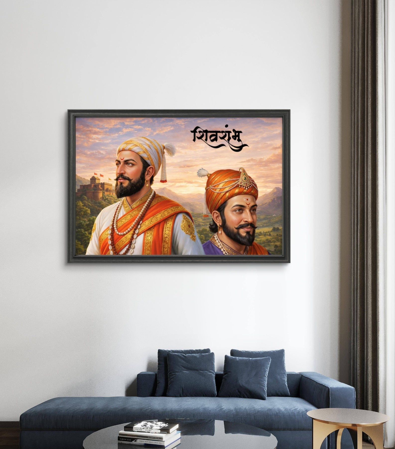 Chhatrapati Shivaji Maharaj & Chhatrapati Sambhaji Maharaj Canvas Wall Art