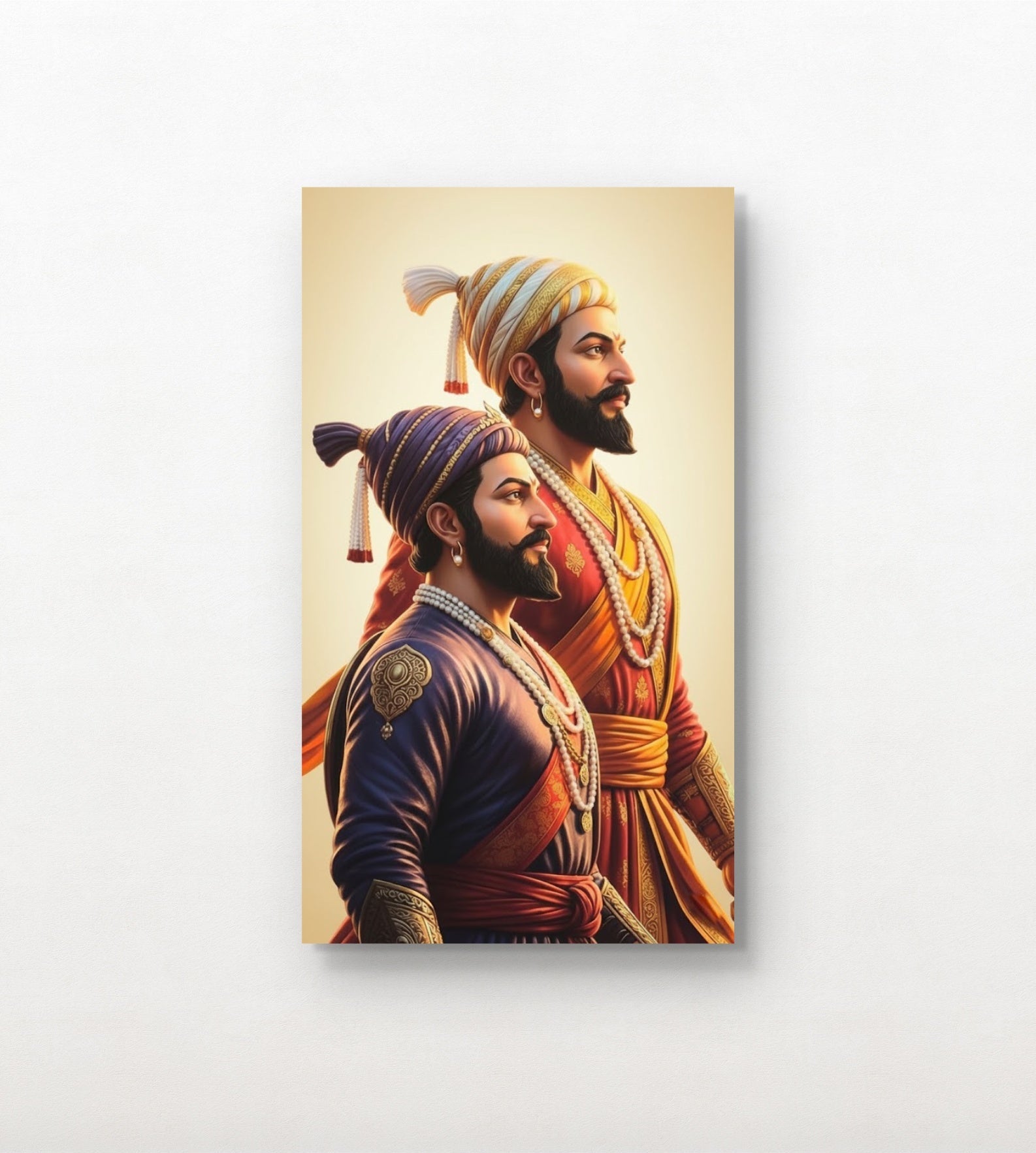 Chhatrapati Shivaji Maharaj & Chhatrapati Sambhaji Maharaj Canvas Wall Art