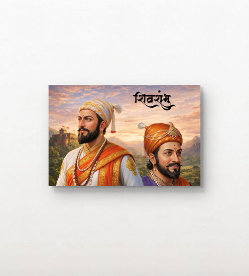 Chhatrapati Shivaji Maharaj & Chhatrapati Sambhaji Maharaj Canvas Wall Art