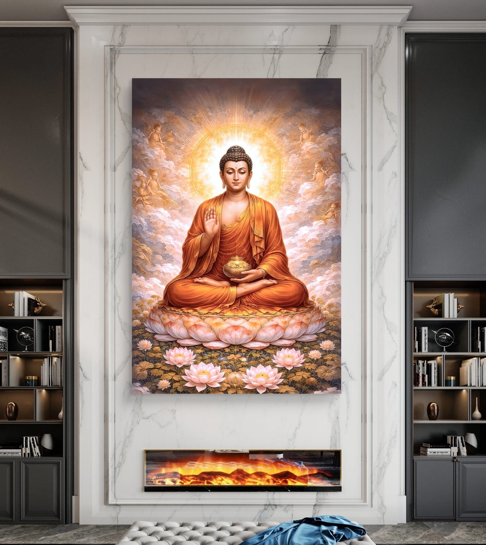 Lord Gautam Buddha Canvas Wall Art
