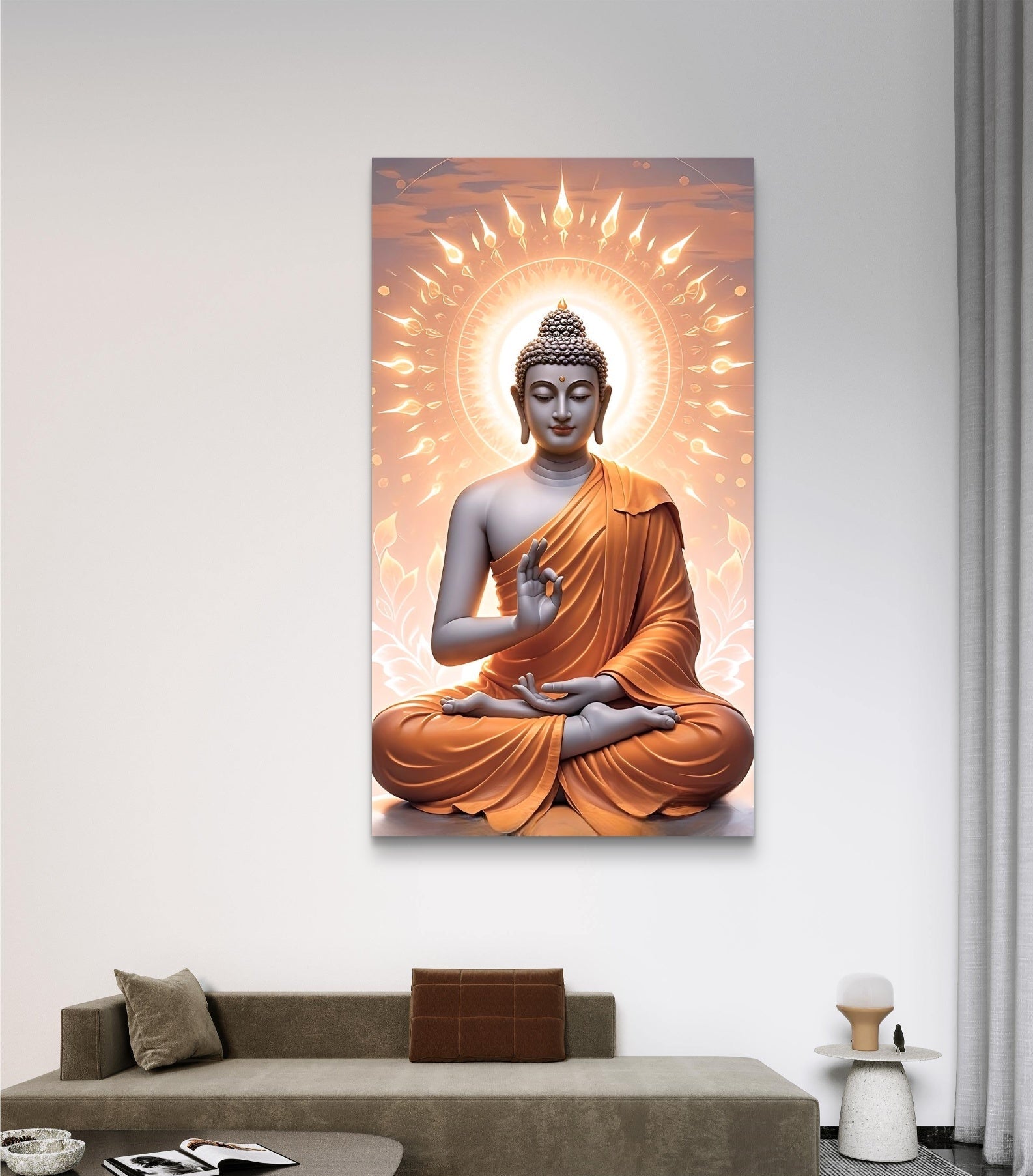 Lord Gautam Buddha Canvas Wall Art