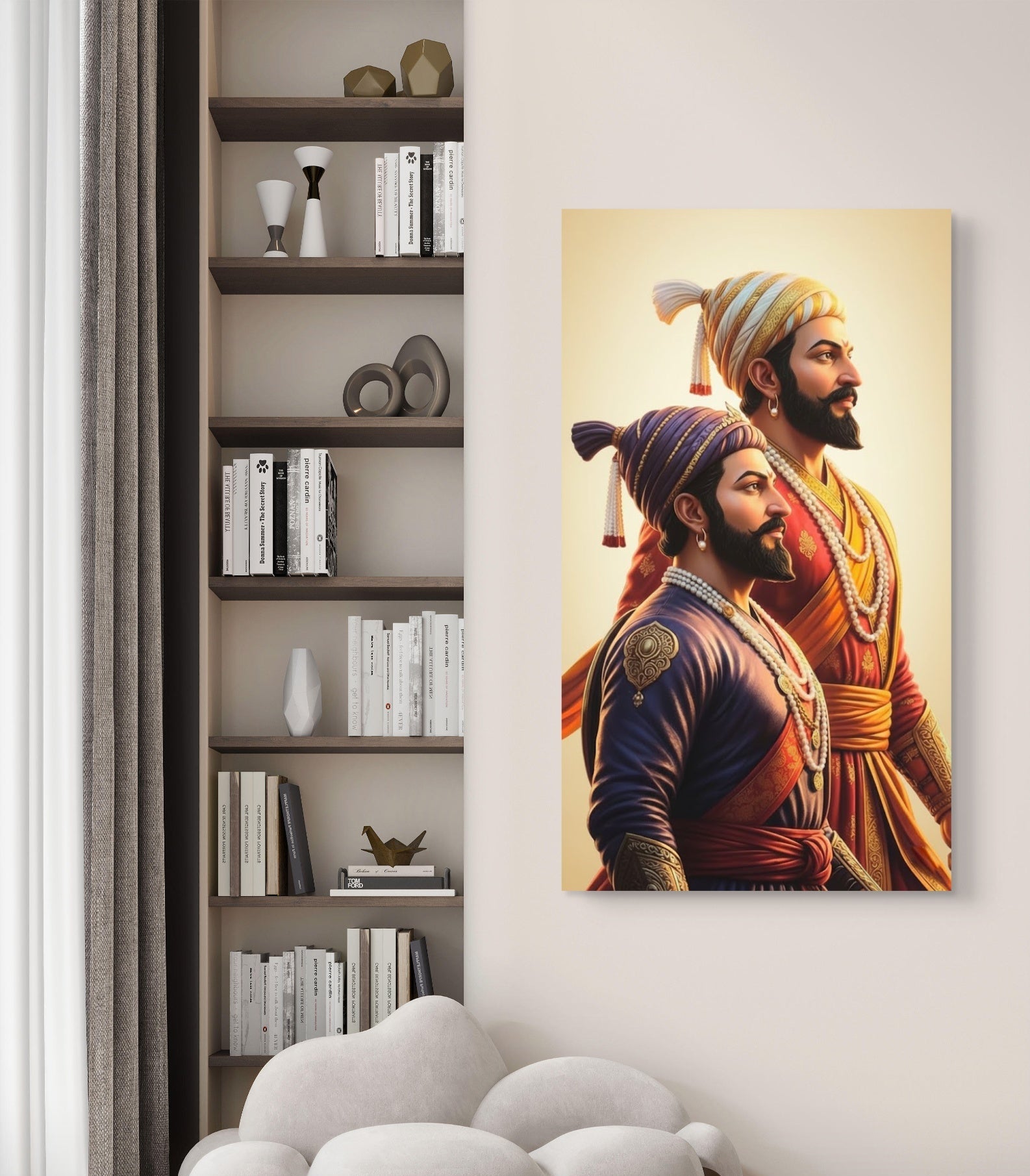 Chhatrapati Shivaji Maharaj & Chhatrapati Sambhaji Maharaj Canvas Wall Art