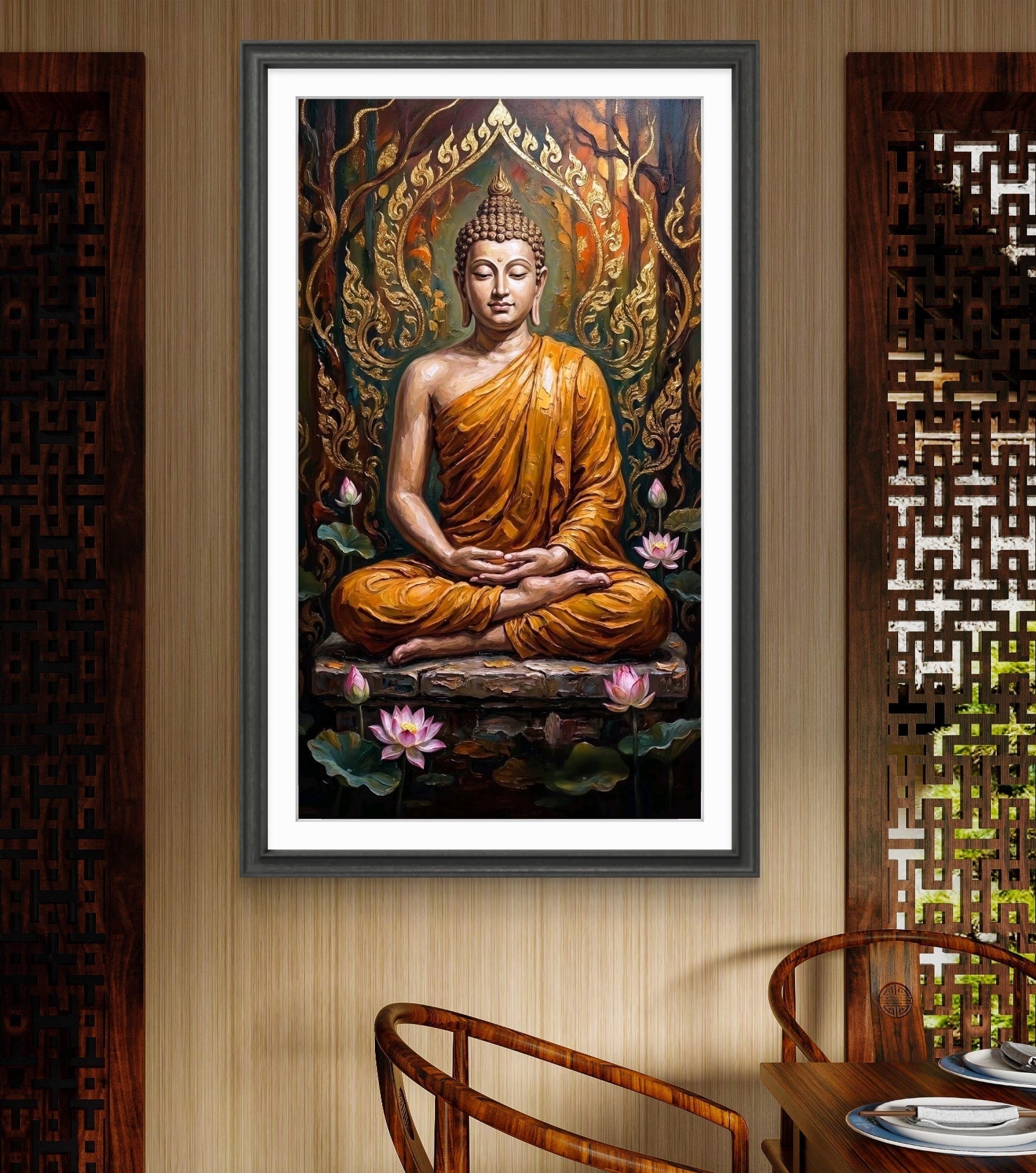Lord Gautam Buddha Canvas Wall Art