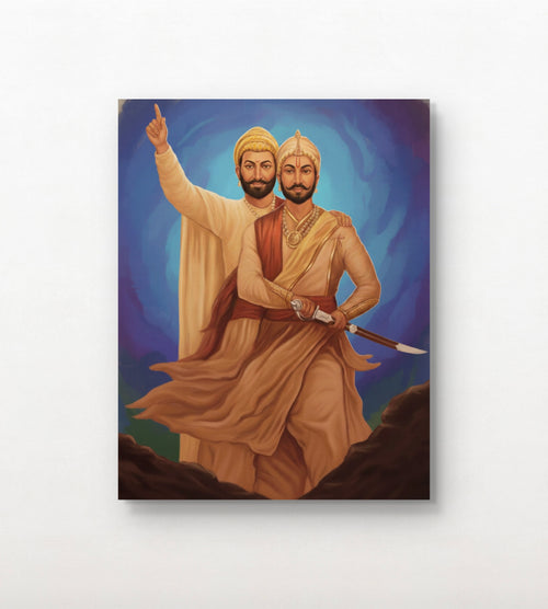 Chhatrapati Shivaji Maharaj & Chhatrapati Sambhaji Maharaj Canvas Wall Art