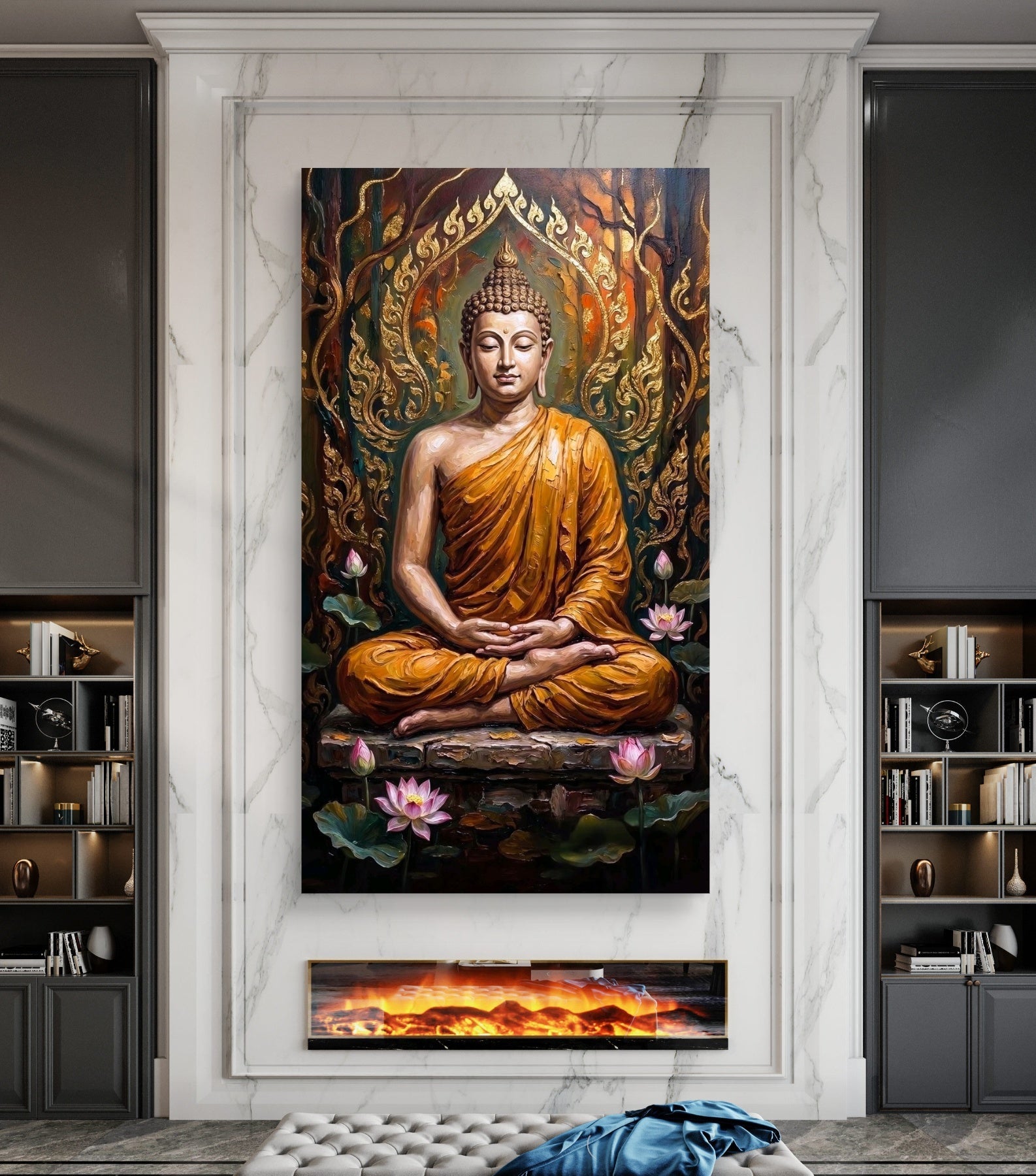 Lord Gautam Buddha Canvas Wall Art