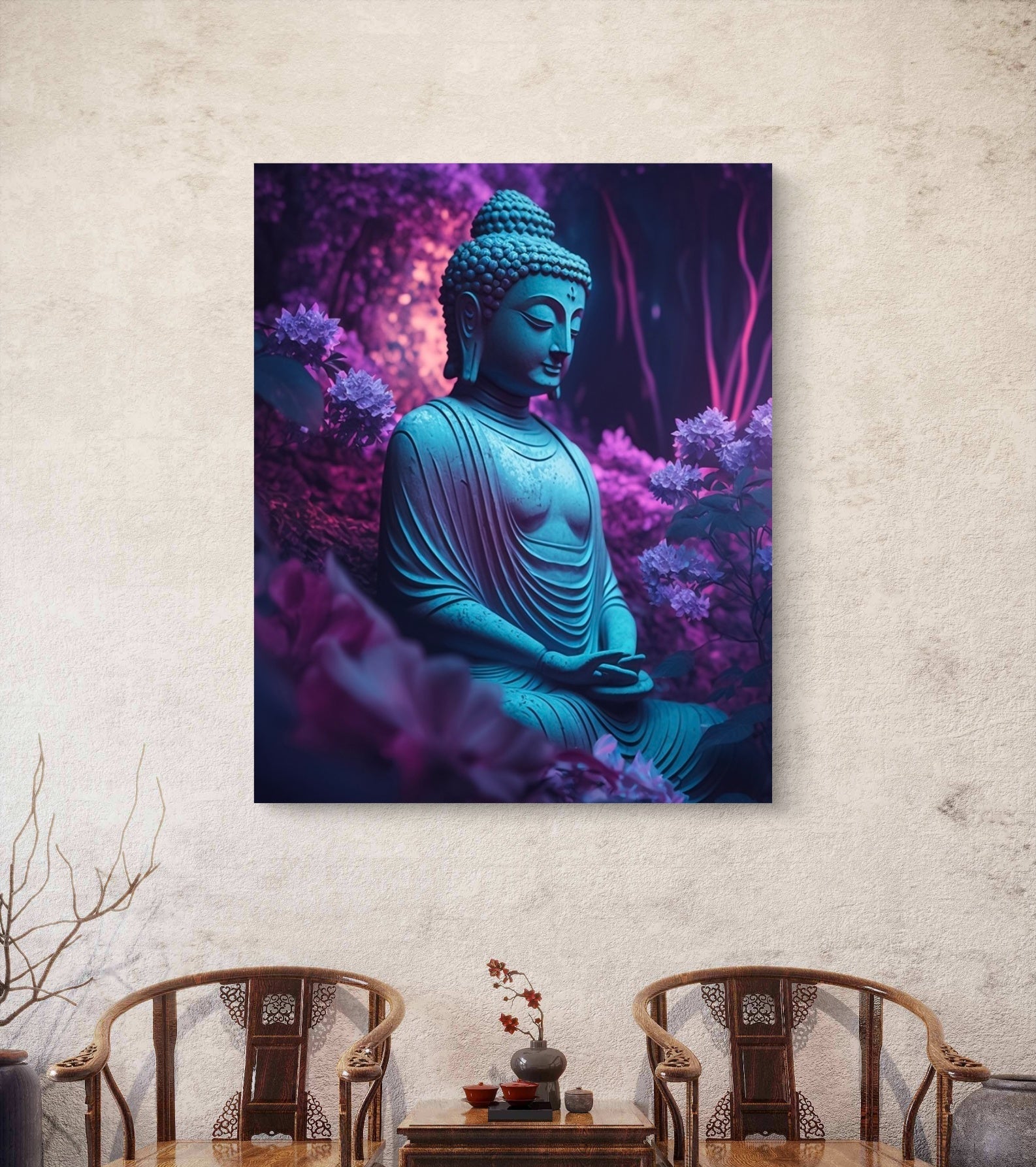 Lord Gautam Buddha Canvas Wall Art