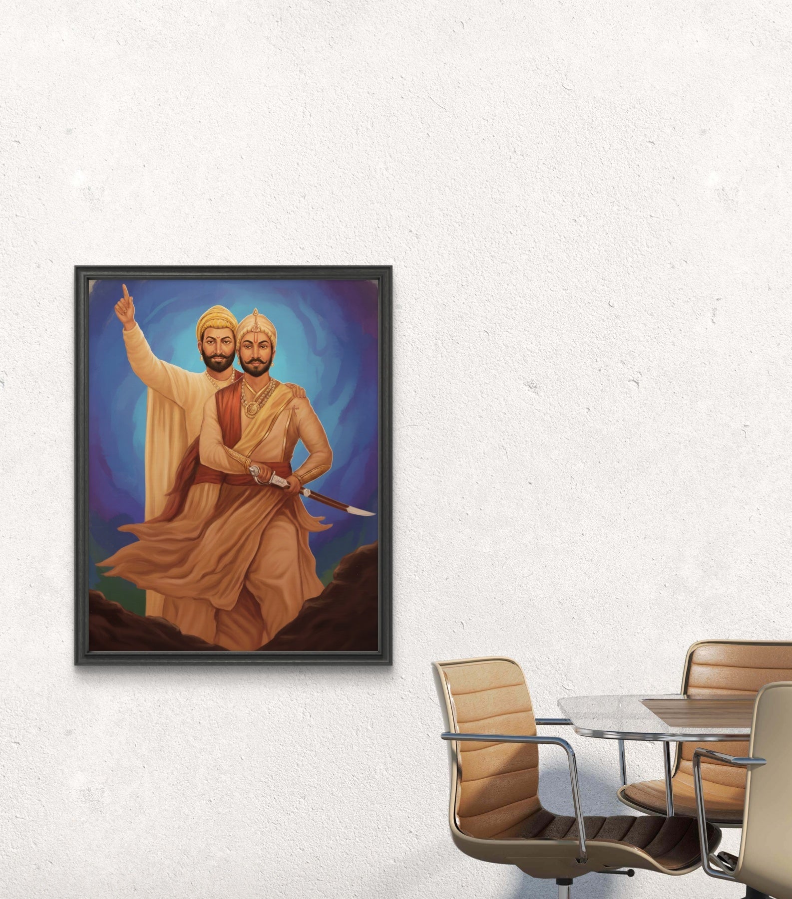Chhatrapati Shivaji Maharaj & Chhatrapati Sambhaji Maharaj Canvas Wall Art